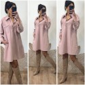 Robe jeans rose