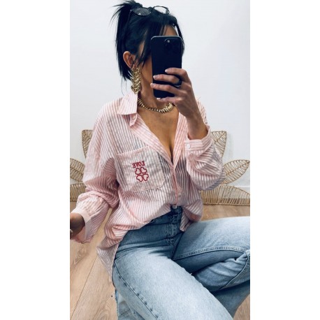 Chemise rose Love