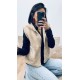 Gilet sans manche manche camel