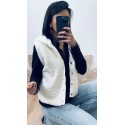 Gilet sans manche à capuche écru