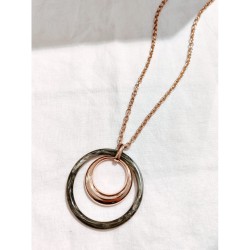 Collier anneaux kaki