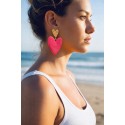 Boucles coeur rose