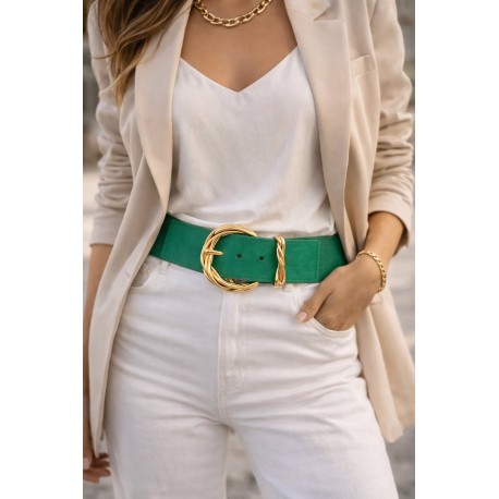 Ceinture élastique Ines verte