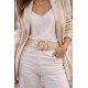 Ceinture élastique Ines beige