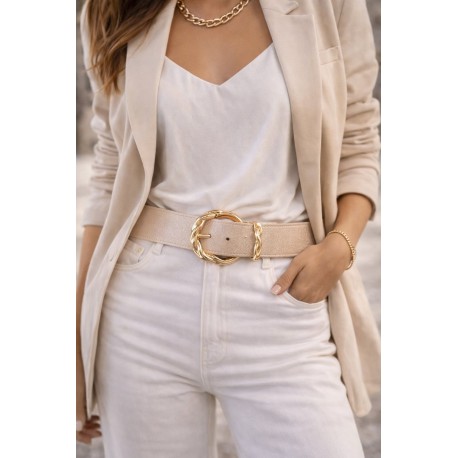 Ceinture élastique Ines beige