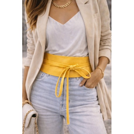 Ceinture kimono jaune