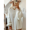 Pull oversize blanc