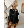 Pull oversize noir