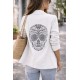 Blazer blanc tête de mort