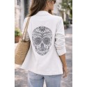 Blazer blanc tête de mort
