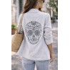 Blazer gris tête de mort