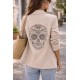 Blazer blanc beige tête de mort