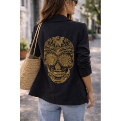 Blazer noir tête de mort