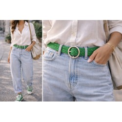 Ceinture tresse vert