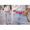 Ceinture tresse fuschia