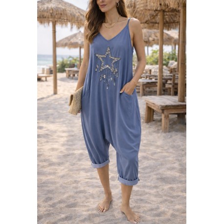 Combinaison Sarouel bleu étoile