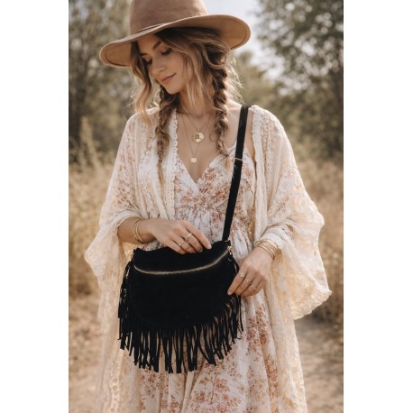 Banane noire à franges bohême