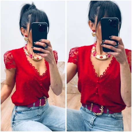 Blouse rouge Lola