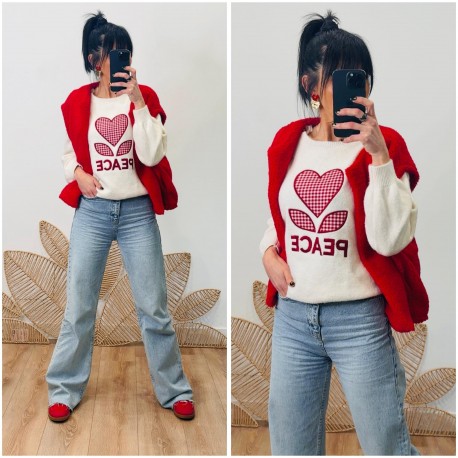 Polaire sans manche rouge