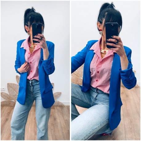 Chemise rayée rouge