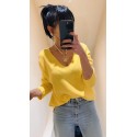 Pull basique jaune