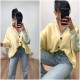 Gilet sans manche oversize jaune