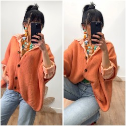 Gilet sans manche oversize mandarine
