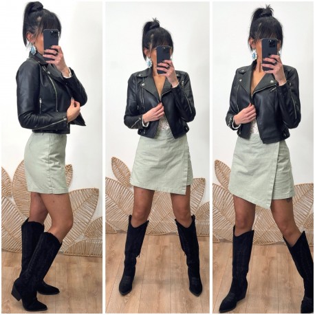 Jupe short kaki clair