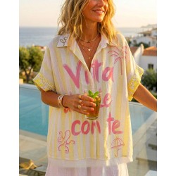 Chemise oversize Vita jaune