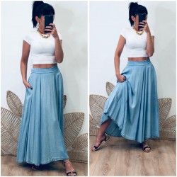 Jupe jeans fluide