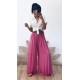 Pantalon viscose fushia