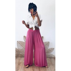 Pantalon viscose fushia