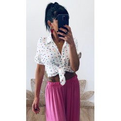 Chemise gaz de coton coeur