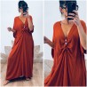 Robe ethnique terracotta