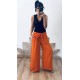 Pantalon fluide orange