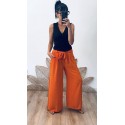 Pantalon Fluide Orange