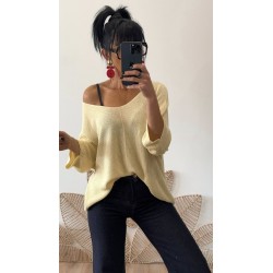 Top chauve souris jaune