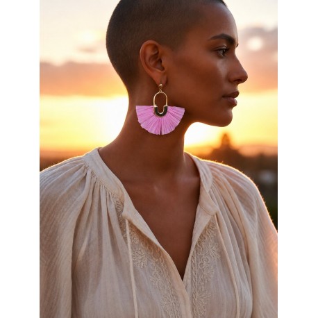 Boucles Ines rose