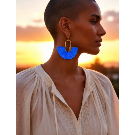 Boucles Ines bleu