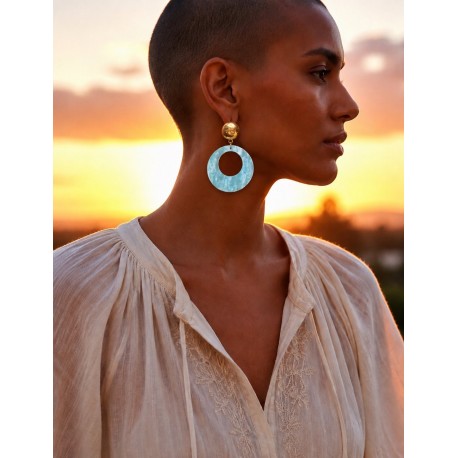 Boucles Oly turquoise