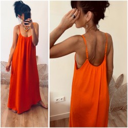 Robe longue gaz de coton