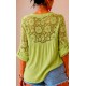 Chemise dos dentelle pomme