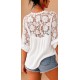 Chemise dos dentelle pomme