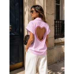 Chemise Coeur rose