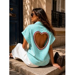 Chemise Coeur vert