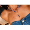 Collier Iris bleu