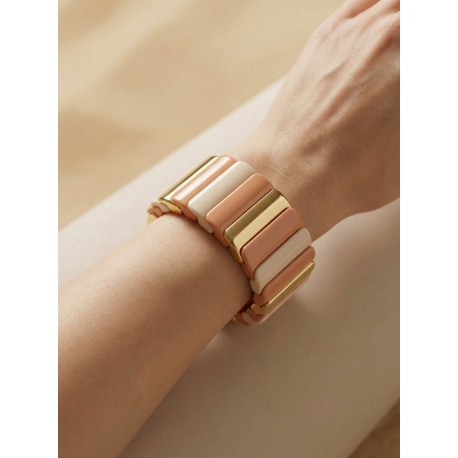 Bracelet elastique rose