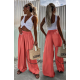 Pantalon viscose fushia