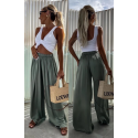 Pantalon viscose kaki