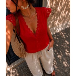 Blouse rouge Lola